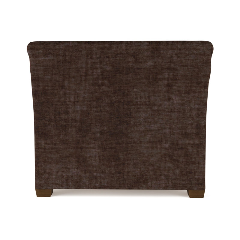 Transitional Armchair, 32" H x 43" W x 46" D, Crushed Velvet Chocolate, Dark Brown