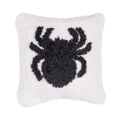 Spider Hooked Halloween Throw Pillow