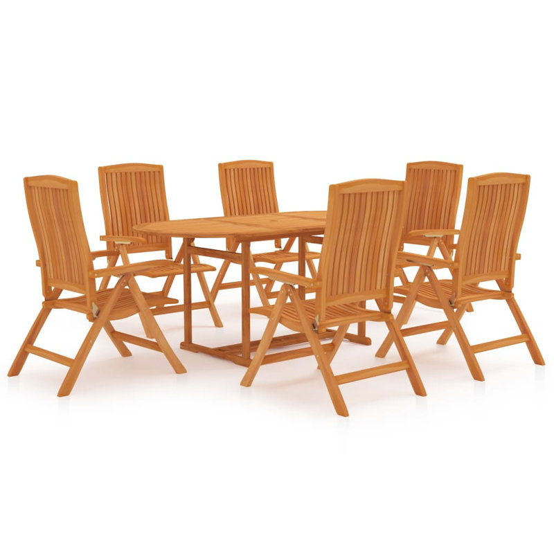 Ensemble de salle à manger de jardin 7 pièces Evonnie, L 70,87 po x l 35,43 po x H 29,53 po