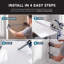 Ensemble de panneau de douche 3 pièces à surface solide Expressions, 72 po de hauteur-93017252