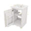 Meuble-lavabo autoportant de 20 pouces, construction en bois massif, porte à fermeture douce, support de rangement et tablette réglable-401012877