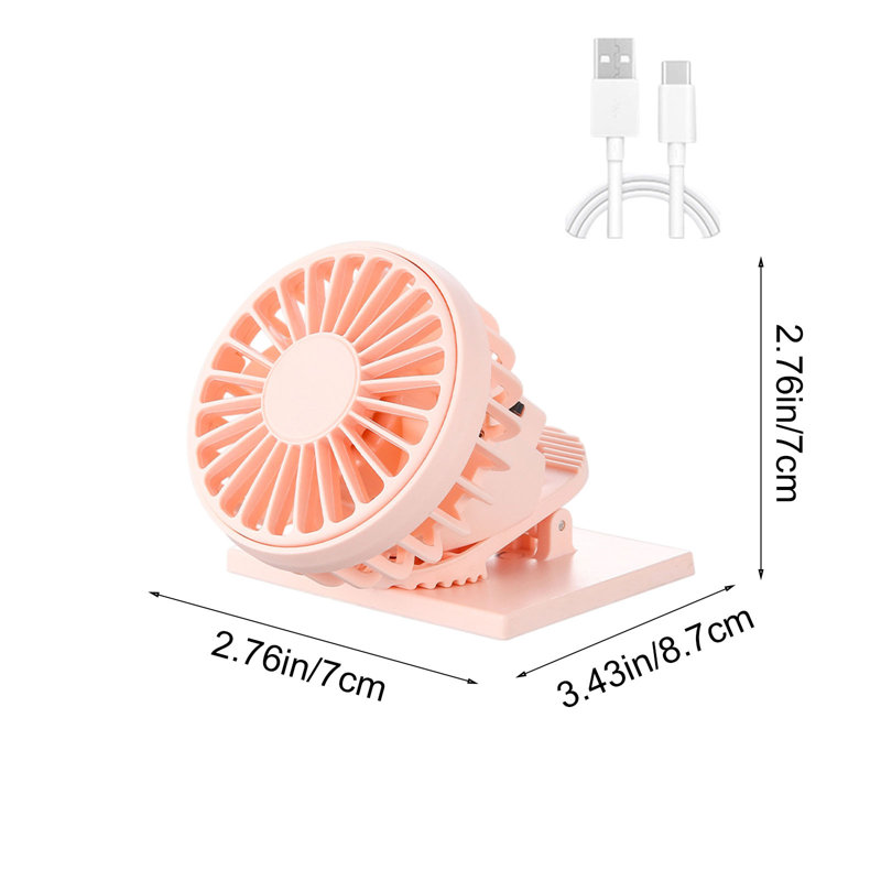Ventilateur de bureau USB kabndieu, Pink