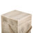 Outdoor Wood Grain Square MGO Side Table With Simulated Braided Cord – Indoor Retro End Table For Home & Patio Decor