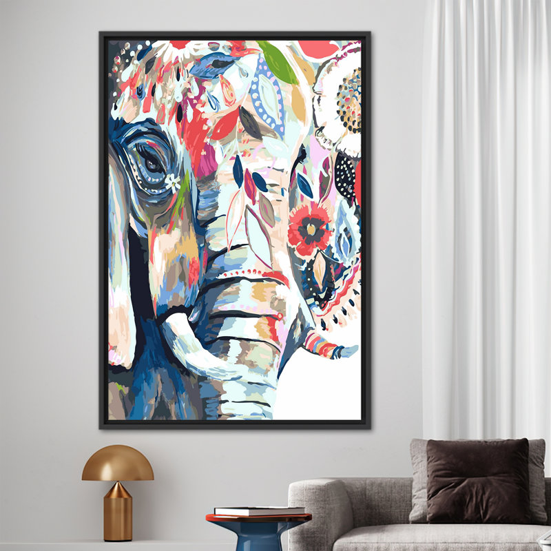 Print on Canvas, 20 cm H x 30 cm W, Black Floater Framed