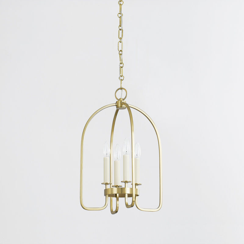 Oakville 4 Light Lantern, Aged Brass, 21.5" H x 14.25" W x 14.25" D
