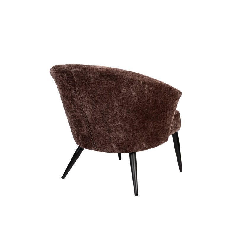 Georgia Barrel Chair, Brown, 17"H x 22"W x 20"D