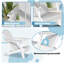 Chaise Adirondack d'extérieur en PEHD Niccolo avec porte-gobelet 3,15 po et porte-parapluie 1,5 po-1622053309