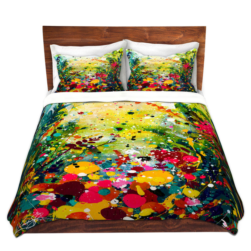 Ensemble de housse de couette DiaNoche en microfibre par Kathy Stanion - Meadow Rhapsody