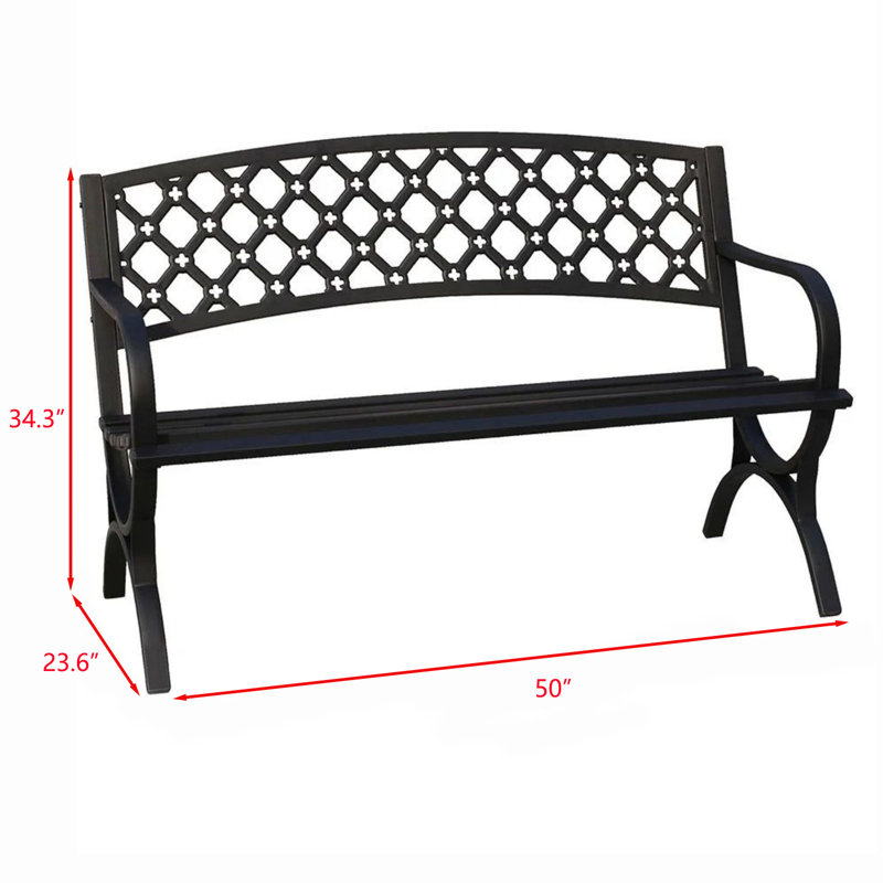 Banc de jardin en acier Huel