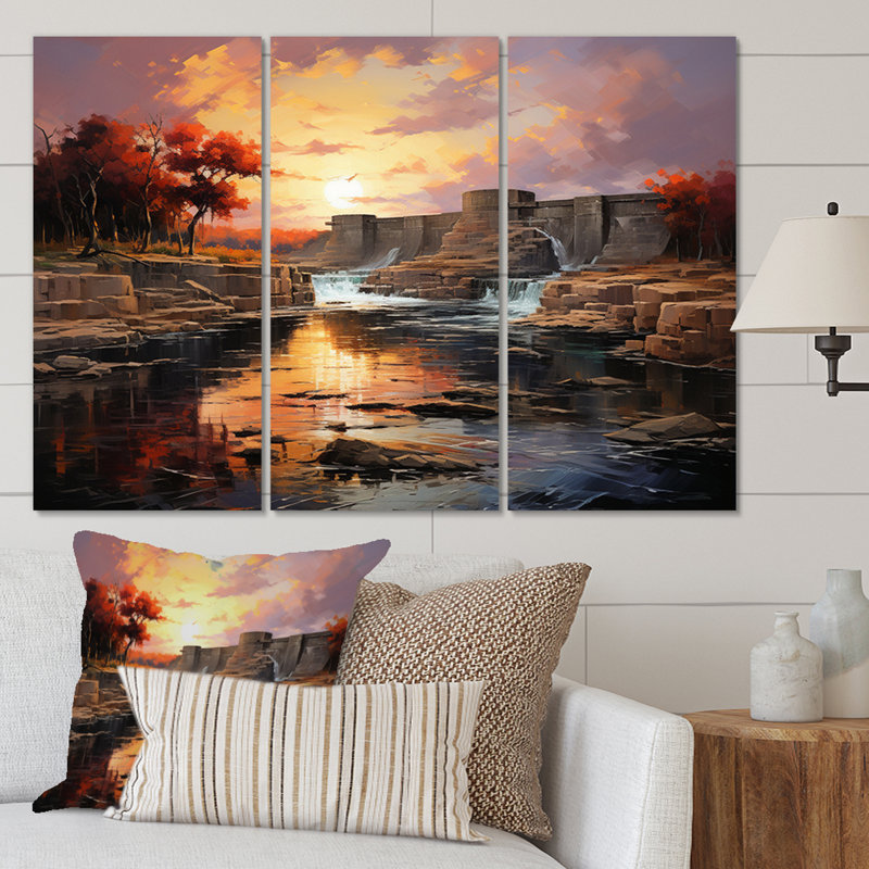Neveda Canyon Scenery I - Paysages, ensemble d'art mural en métal