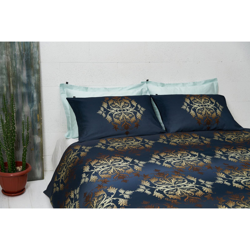 Kurtis Damask Duvet Cover Set with Pillowcases, 135 x 200cm Duvet Cover + 1 Pillowcase