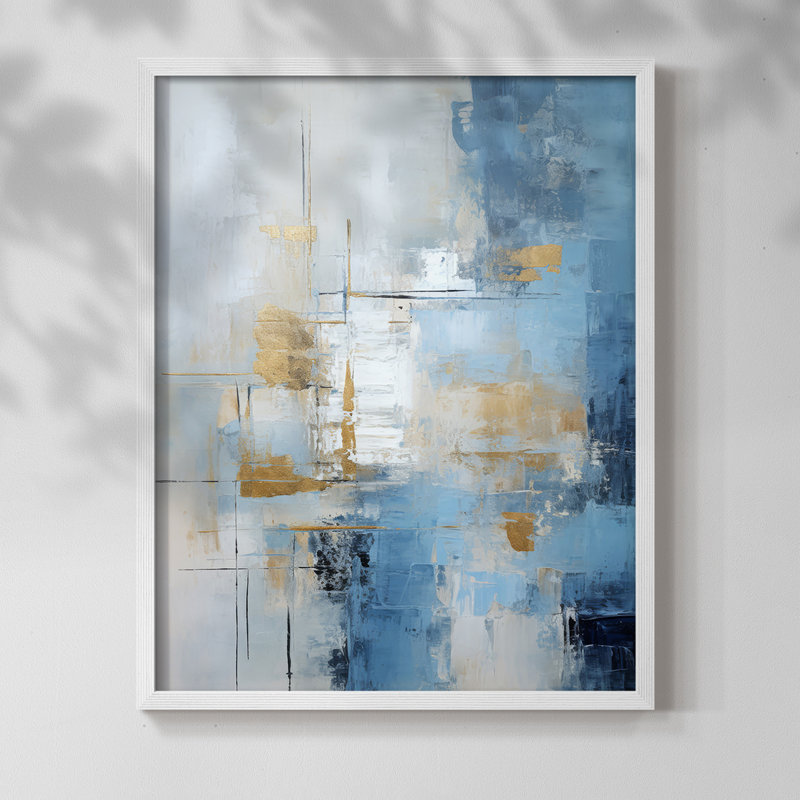 Série ABSTRACT Dxxviii - reproduction encadrée de qualité supérieure - prête à être accrochée - aucun clou requis