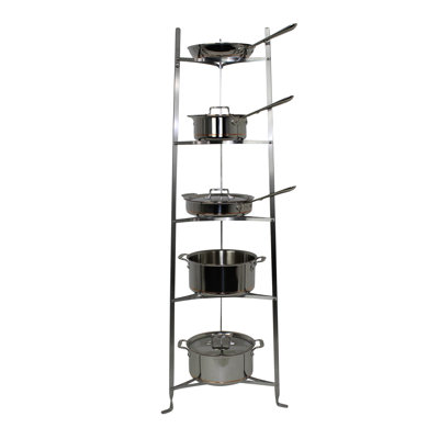 Steel Handcrafted Abstract Freestanding Pot Rack