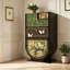 Commode d'appoint rétro à quatre tiroirs en bois massif peint