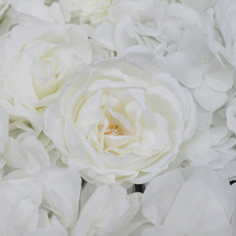 Panneau de roses artificielles 23,6 "x 15,7", Blanc