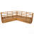 Royal Acacia Patio V Sofa Setctional Set, Beige