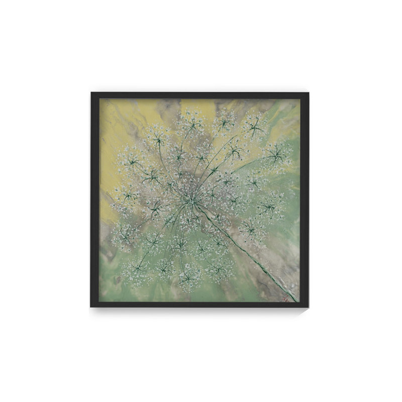 Nature Inspired "Pastel Breeze" Canvas Wall Art By , 12" H x 12" W, Black Floater Framed Canvas