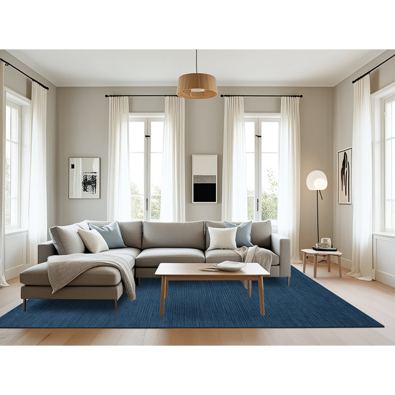 Machine Washable Solid Gray Area Rug, Rectangulaire 8 pi x 12 pi
