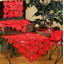 Récapitulatif de nappe 20" fêtes poinsettia brodée