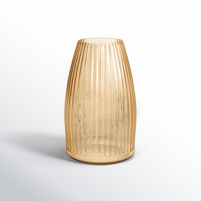 Ruebin 8'' Glass Table Vase, Amber