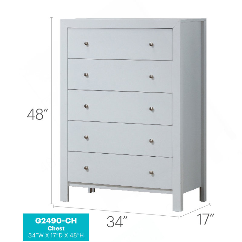 Burlington Chest , White, White