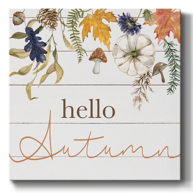 «Hello Autumn» sur toile, H 40 po x l 40 po x P 1,5 po