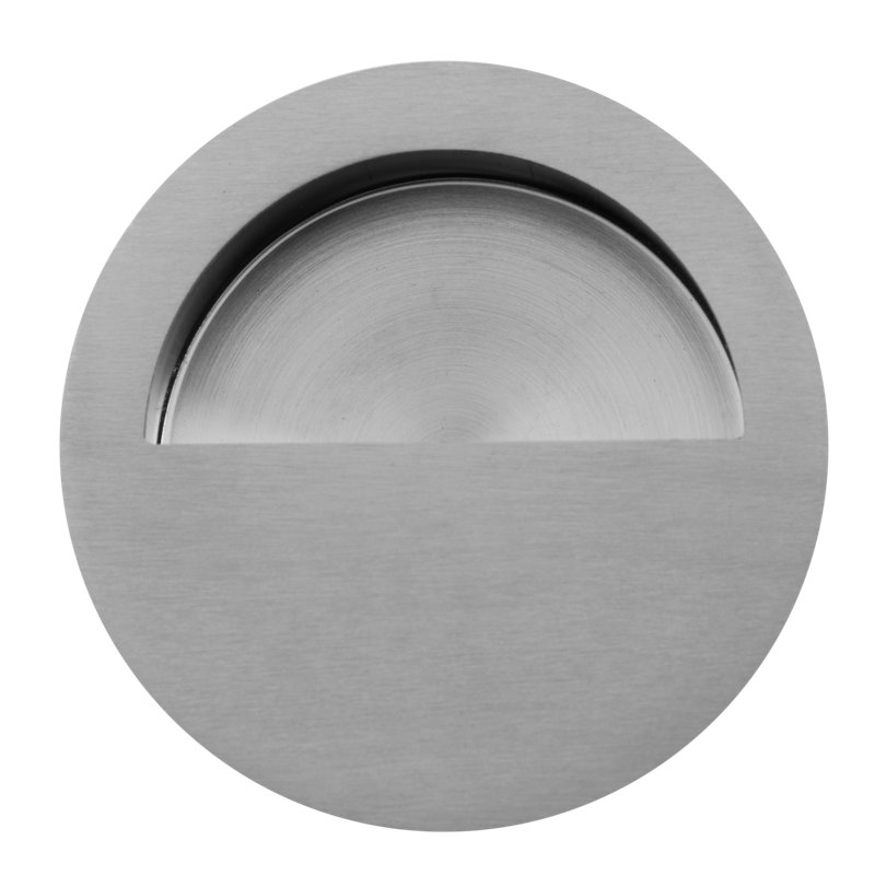 Plaque de poignée ronde 3,54 "avec poignée, Acier inoxydable satiné