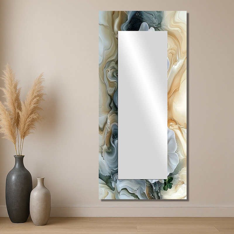 Spring Abstract Symphony Of Geraniums - Floral Mirror Wall Art - Printed On Metal, 28" x 60"