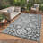Waterproof Indoor Outdoor Rug Large Reversible Plastic Straw Patio Rug, UV-Resistant Vintage Medallion Carpet, Easy-Cleaning RV Mat for Deck-240935763