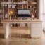 Bureau de direction de 180 cm (70,87 po) avec 3 tiroirs, bureau d'ordinateur réversible avec rangement, grand bureau moderne pour bureau à domicile et poste de travail