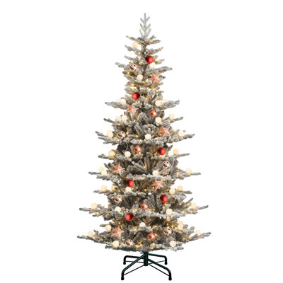 Arbre de Noël en couches pré-éclairé avec ampoules amovibles