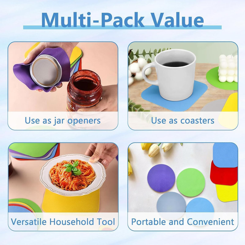 6-pack Non-slip Rubber Jar Opener Pads