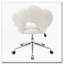 Chaise pivotante réglable en hauteur avec tissu en peluche