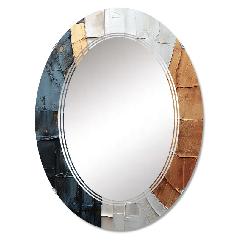 Herradura - Miroir mural moderne ovale, 36 po x 24 po