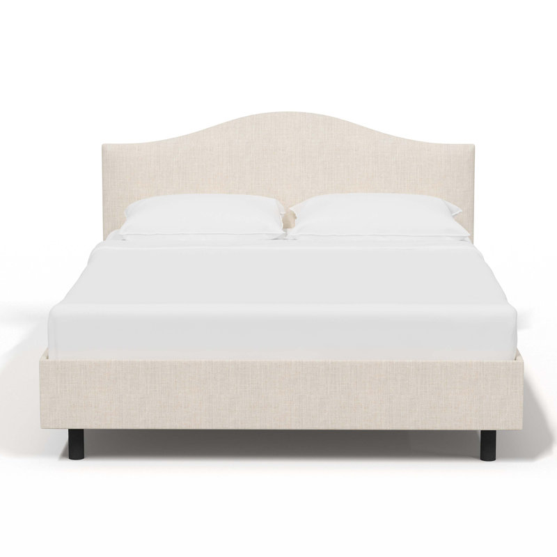 Eaucourt Upholstered Platform Bed, Classic Talc Linen, King