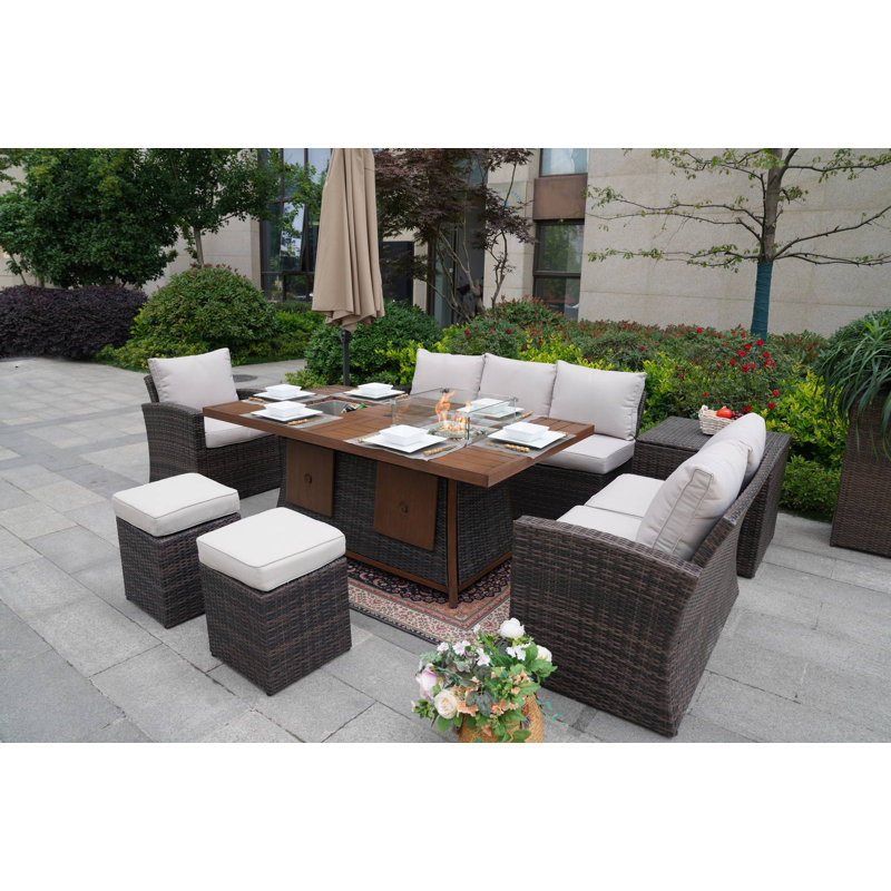 8 - Person Patio Conversation Set with Cushions