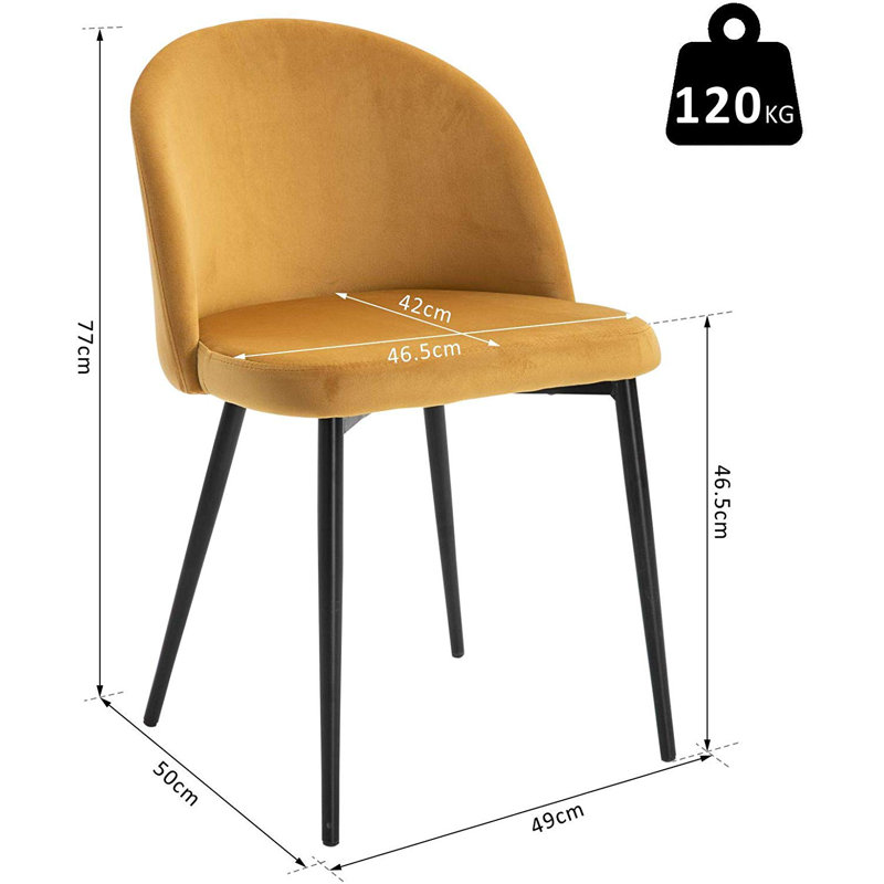 Upholstered Dining Chair, Camel