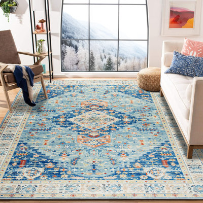 Tapis oriental doux antidérapant Jacquoline