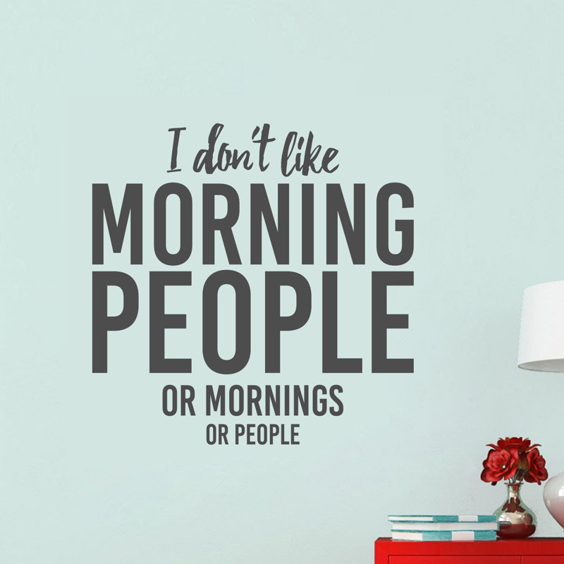 Décalcomanie murale i not like people people, Gris foncé