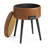 Synthetic Leather Round Ottoman With Storage-99313099
