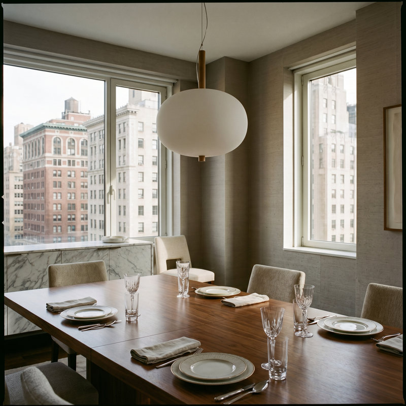 Ilargi - S/32 LED Dimmable Pendant - TRIAC/0-10V Dimmable - Light Wood Rod - White Opal Matte Glass