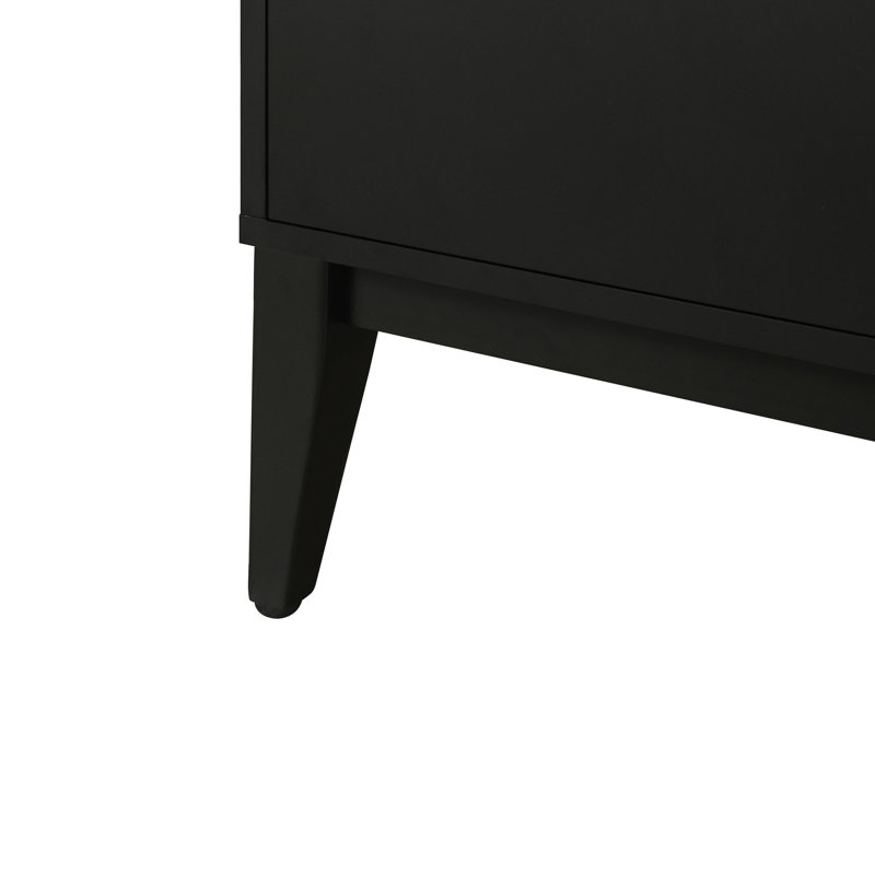 Armoire 4 portes pour couloir - et bois massif, tablette réglable, rangement noir, chambre à coucher avec tablette, vestibule