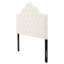 Tête de lit tapissier capitonnée de taille grand, tête de lit en bois massif avec pieds en métal durables, tête de lit grand à hauteur réglable, tête de lit en tissu