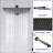 Wall Mount Dual Shower Head with Rough-in Valve and Slide Bar-60193144