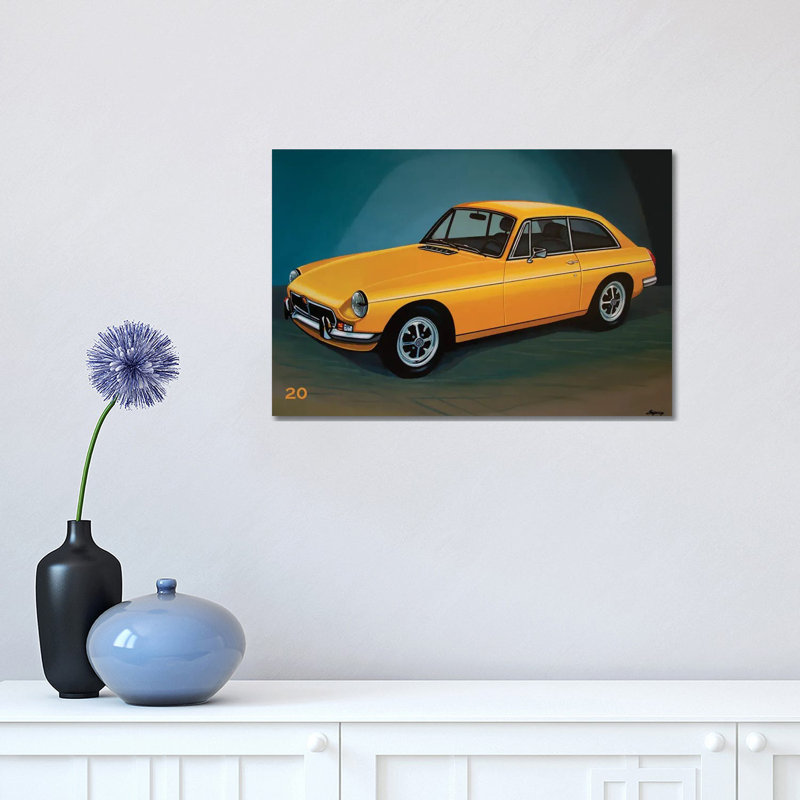 MGB GT 1966 by Paul Meijering - Wrapped Canvas Gallery-Wrapped Canvas Giclée