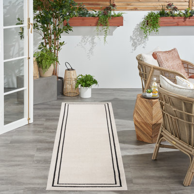 Tapis intérieur / extérieur blanc cassé Arvell