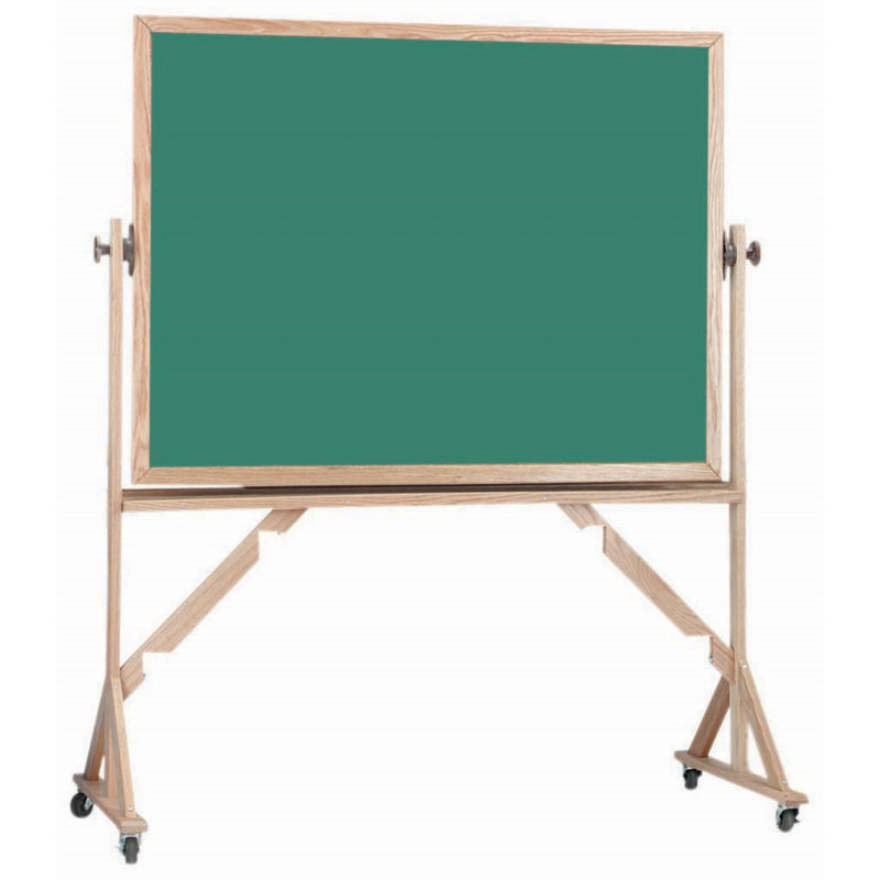 Tableau noir réversible sur pied, Vert, H 4 pi x l 6 pi