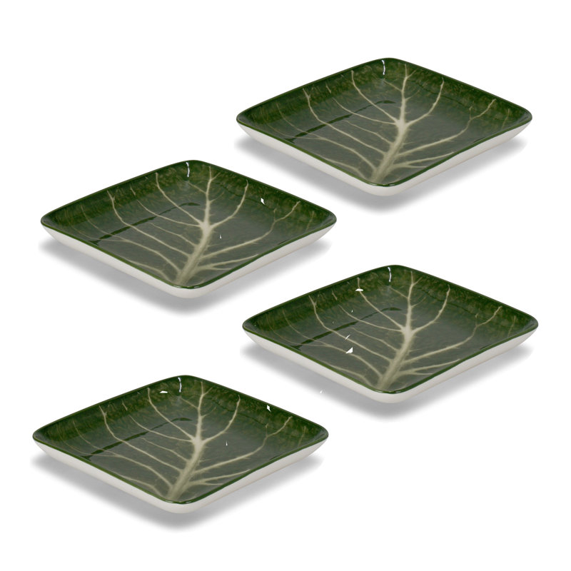 Winston Porter Ramvir Porcelain Serving Dish, Green
