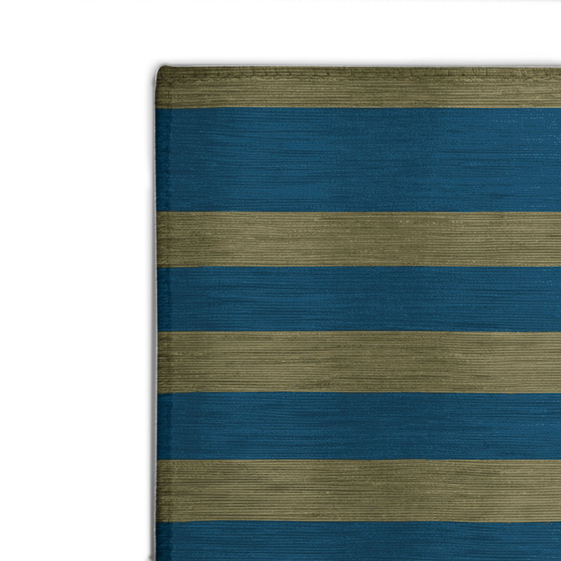 Tapis intérieur / extérieur vert HorizontalStripes, Rectangle 4pi x 6 pi
