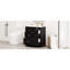 Meuble-lavabo classique 30 po, aspect noir, sur pied, trois tiroirs, lavabo et trop-plein en céramique, meuble-lavabo persistant, conception sur pied, avec-1008476104